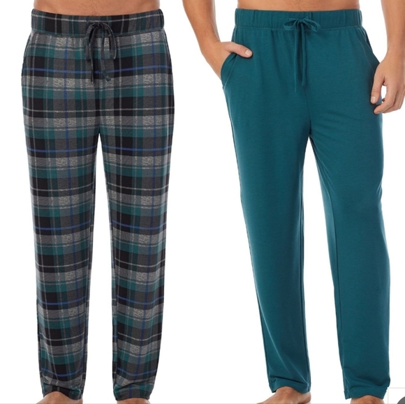 NWT Cuddl Duds French Terry Sleep Pants XXL 44 - 46 Elastic Drawstring Pack Of 2 - Picture 2 of 7